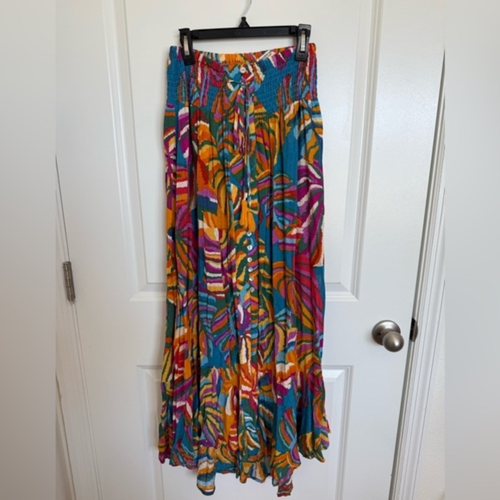 Christian Siriano Printed Maxi Skirt Small